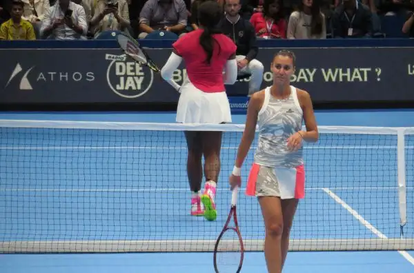 Grande spettacolo al Forum di Assago per l'evento benefico promosso dalla fondazione del numero 1 del mondo a cui hanno preso parte anche Serena Williams, Flavia Pennetta, Fabio Fognini e... Fiorello.