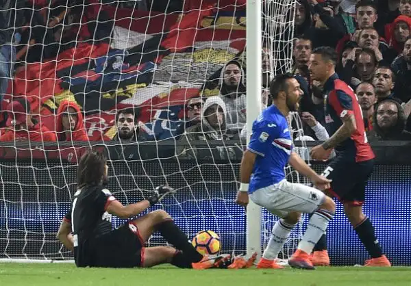 Gol ed emozioni nel derby di Genova, vinto dalla Sampdoria grazie a un gol di Muriel e a un'autorete di Izzo, di Rigoni il momentaneo pareggio rossoblu.