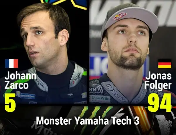 Monster Yamaha Tech 3
5 Johann Zarco FRA - 94 Jonas Folger GER