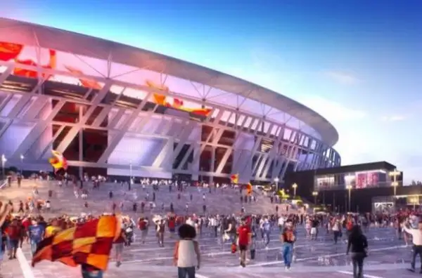 Il nuovo stadio della Roma potrà arrivare ad accogliere circa 52.000 spettatori. 