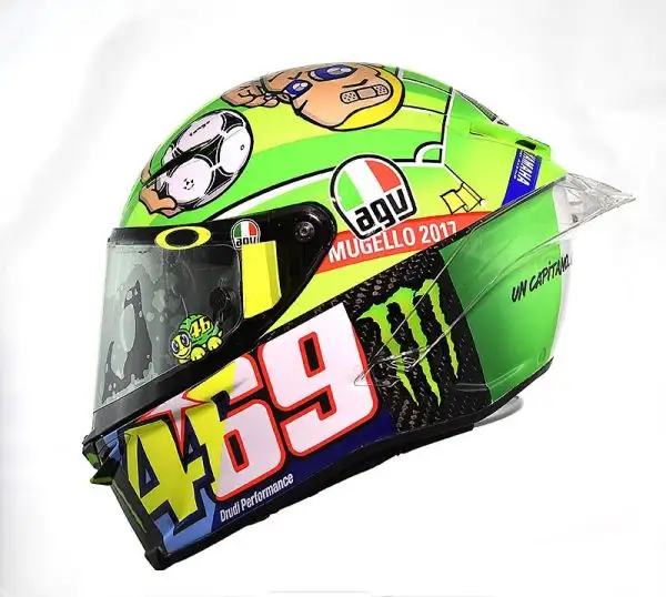 I caschi speciali scelti da Valentino Rossi e Andrea Iannone per il Gp d'Italia.