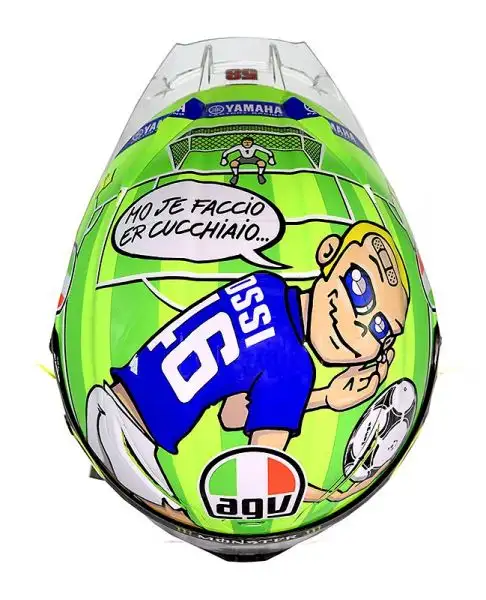 I caschi speciali scelti da Valentino Rossi e Andrea Iannone per il Gp d'Italia.