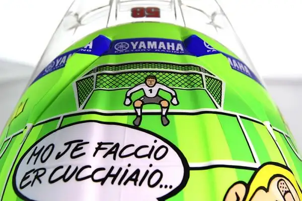 I caschi speciali scelti da Valentino Rossi e Andrea Iannone per il Gp d'Italia.