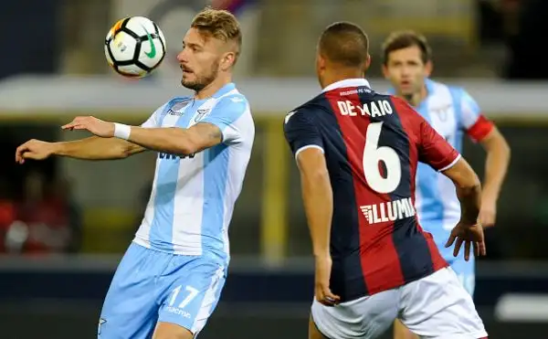 Milincovic-Savic e Lulic portano al doppio vantaggio i biancocelesti. Poi, dopo un rigore sbagliato da Immobile, il Bologna la riapre ma non riesce a raggiungere il 2-2.