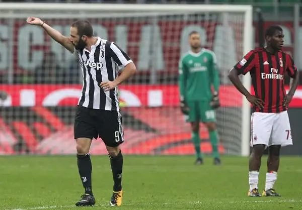Il Milan parte bene ma due giocate letali di Higuain piegano i rossoneri che non hanno la forza di rieagire e non riescono più ad impensierire Buffon.