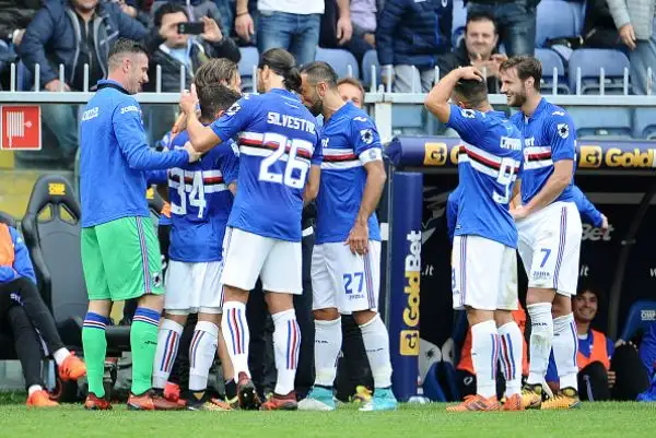I blucerchiati schiantano il Choevo con le reti di Linetty, Zapata e una doppieta di Torreira. Di Cacciatore il gol del momentaneo pareggio clivense.