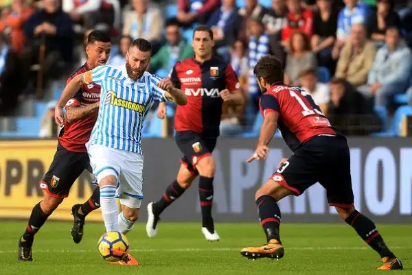Un gol di Antenucci nella ripresa basta ai padroni di casa per assicurarsi l'intera posta in palio. Il Genoa cerca generosamente il pari ma la difesa spallina resiste.