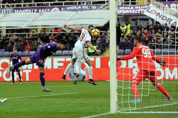E' terminato in parità, 1-1, l'anticipo delle 12.30 tra Fiorentina e Milan. Al Franchi botta e risposta nella ripresa: a Simeone ha replicato immediatamente Calhanoglu