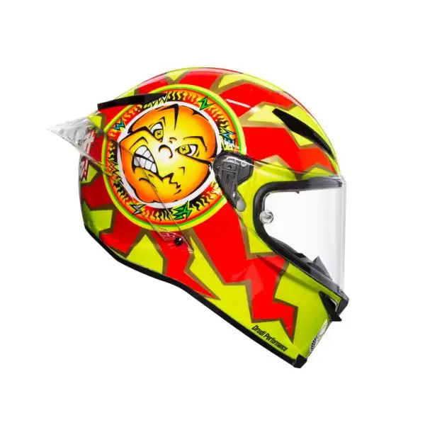 Con la collaborazione di Aldo Drudi, storico disegnatore dei caschi di Rossi, Agv ha sviluppato un'edizione limitata del Pista GP R che riprende fedelmente la livrea del casco indossato nel 1997.