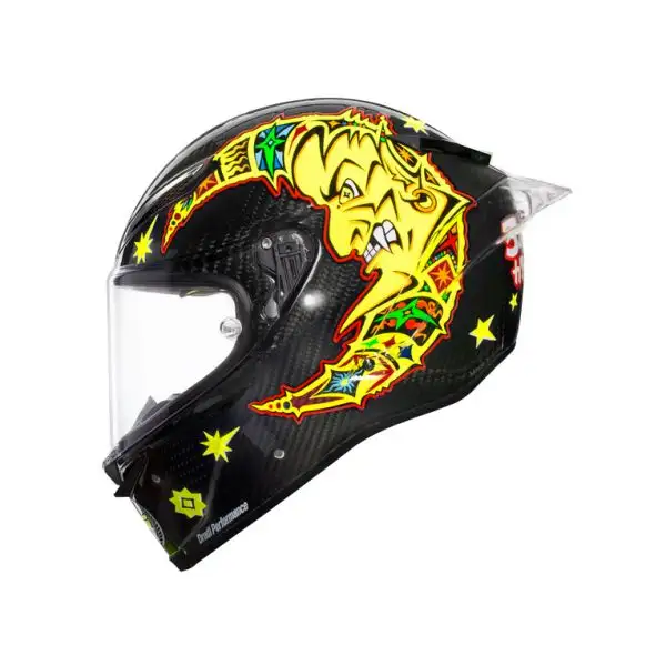 Con la collaborazione di Aldo Drudi, storico disegnatore dei caschi di Rossi, Agv ha sviluppato un'edizione limitata del Pista GP R che riprende fedelmente la livrea del casco indossato nel 1997.