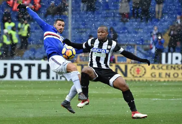 I blucerchiati battono i friulani con uno straordinario gol di Zapata. Protagonista di giornata anche Silvestre autore di un gol e di un'autorete.