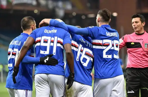 I blucerchiati battono i friulani con uno straordinario gol di Zapata. Protagonista di giornata anche Silvestre autore di un gol e di un'autorete.
