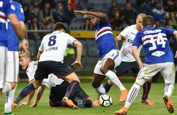 Con un gol nel recupero di Zapata i blucerchiati continuano a credere nell'Europa.