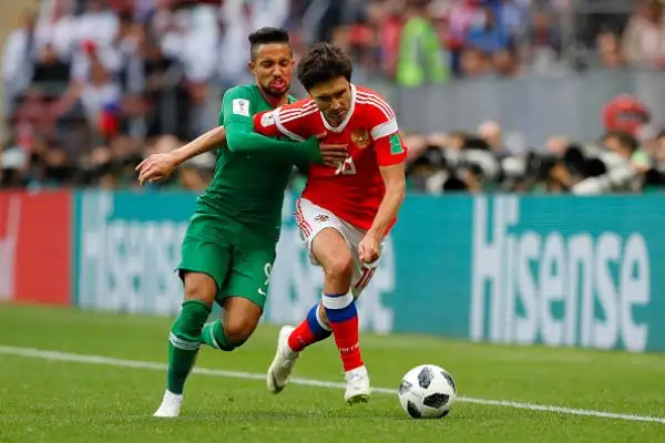 La Russia travolge l'Arabia Saudita per 5-0, frutto delle reti di Gazinski, Cheryshev (doppietta), Dzyuba e Golovin. Prova convincente per l'obiettivo della Juve.