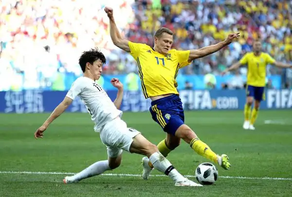 Gli scandinavi si impongono di misura per 1-0 contro la Corea del Sud, stesa da Granqvist, a segno su un calcio di rigore assegnato dal Var.