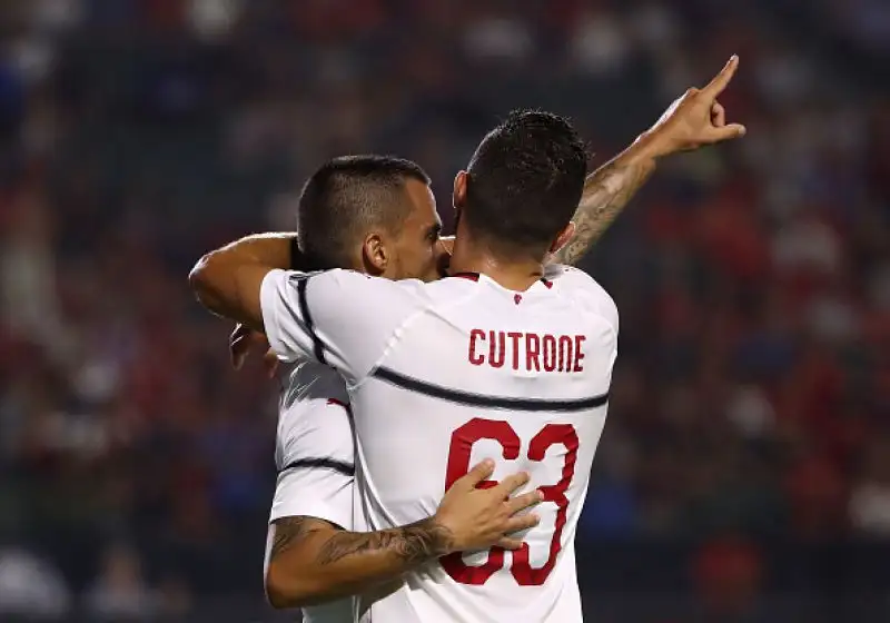 Il Milan disputa una buona gara, a Los Angeles, contro il Manchester United