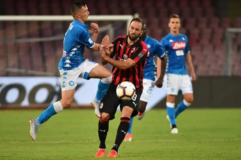 Straordinaria rimonta del Napoli, che batte 3-2 i rossoneri dopo essere stato sotto di due reti fino a mezzora dal termine.