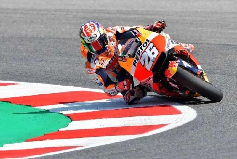 Alle spalle delle due Ducati la Yamaha di Vinales, poi Dovizioso e Marquez, settimo Valentino Rossi.