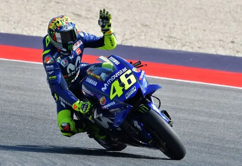 Alle spalle delle due Ducati la Yamaha di Vinales, poi Dovizioso e Marquez, settimo Valentino Rossi.