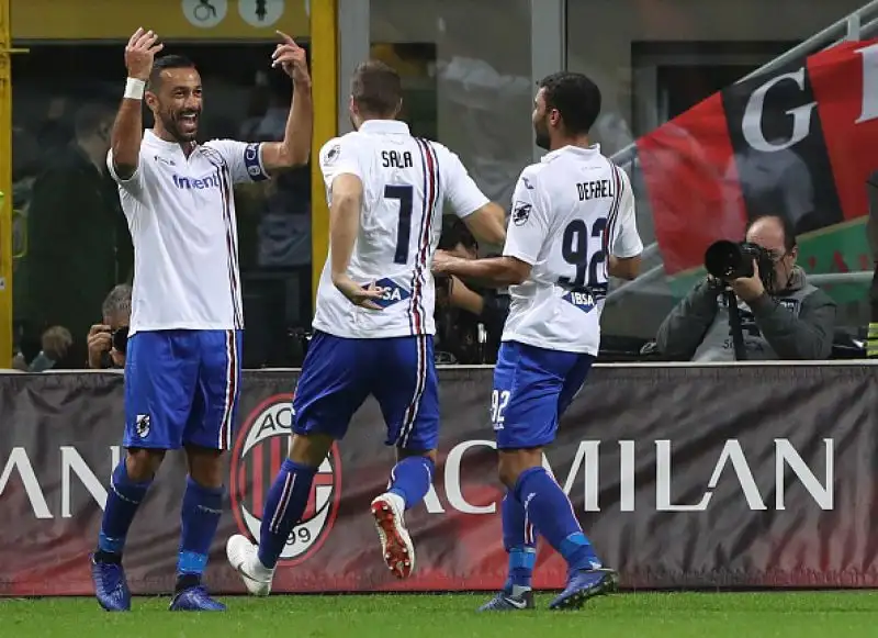 Girandola d'emozioni a Milano con la Samp che ribalta il vantaggio di CUtrone con Saponara e Quagliarella. I rossoneri però reagiscono e risorpassano i liguri con Higuain e Suso. 