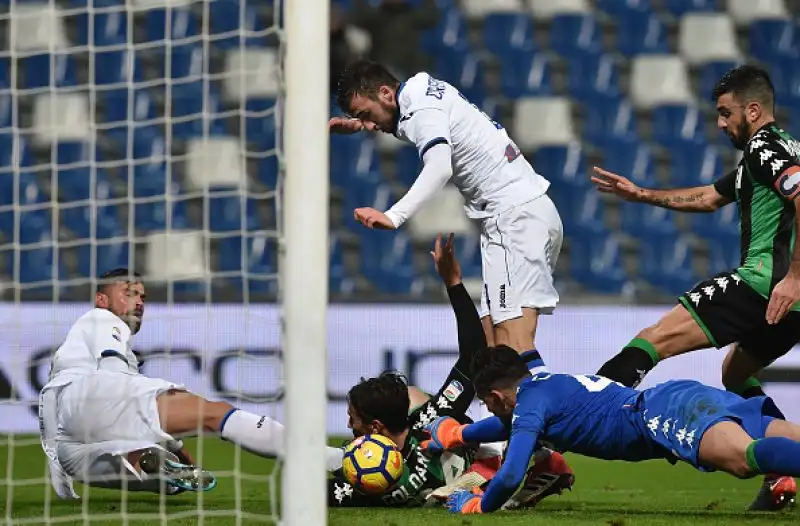Gol di Zapata, Gomez, Mancini e tripletta di Ilicic per i nerazzurri, Duncan e autorete di Palomino per gli emiliani.