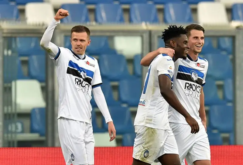 Gol di Zapata, Gomez, Mancini e tripletta di Ilicic per i nerazzurri, Duncan e autorete di Palomino per gli emiliani.