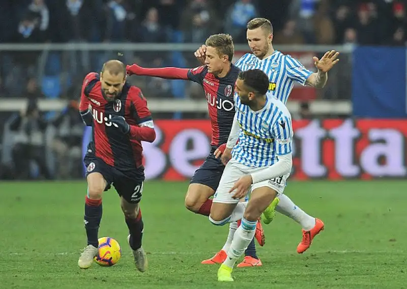 Sfida salvezza tra Spal e Bologna: un gol per tempo, a Palacio replica Kurtic.