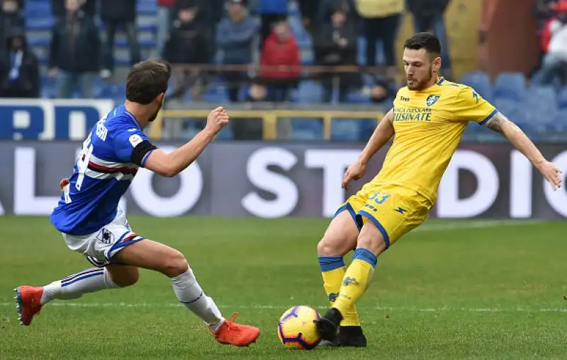 Ciofani ha portato in vantaggio gli ospiti nel primo tempo, poco convinta la reazione dei blucerchiati nella rirpesa.