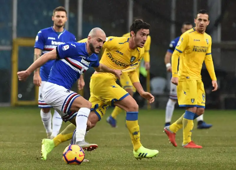 Ciofani ha portato in vantaggio gli ospiti nel primo tempo, poco convinta la reazione dei blucerchiati nella rirpesa.