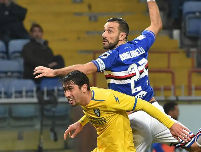 Ciofani ha portato in vantaggio gli ospiti nel primo tempo, poco convinta la reazione dei blucerchiati nella rirpesa.