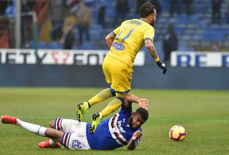 Ciofani ha portato in vantaggio gli ospiti nel primo tempo, poco convinta la reazione dei blucerchiati nella rirpesa.