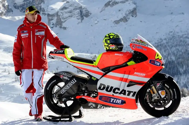 Valentino Rossi ai tempi della Ducati.