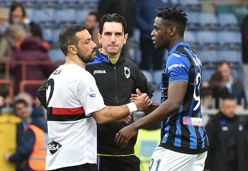 Ospiti in vantaggio con l'ex Zapata, pareggio di Quagliarella e gol vittoria di Gosens.