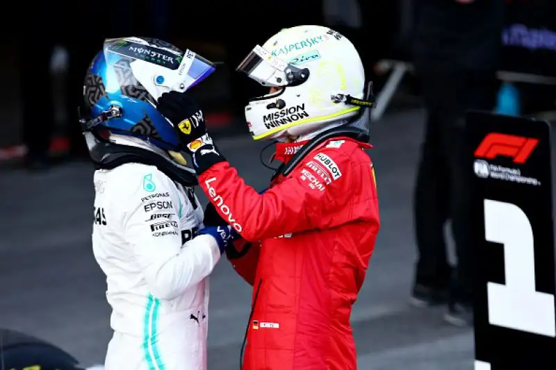 In Azerbaijan trionfa Bottas davanti a Hamilton e alla Ferrari di Vettel, quinto l'altro ferrarista Leclelrc alle spalle di Verstappen.