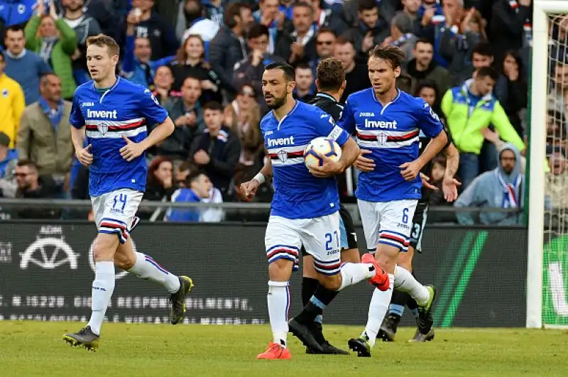 Grande prestazione di Caicedo autore di una doppietta, per Quagliarella ventitreesimo gol in campionato.