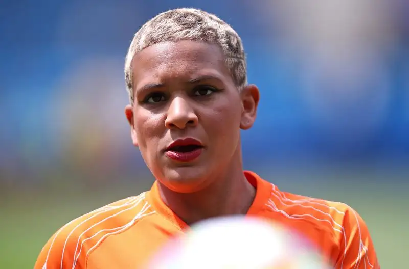 Shanice van de Sanden, olandese, ha sfoggiato l'ennesima eccentrica capigliatura contro la Nuova Zelanda.
