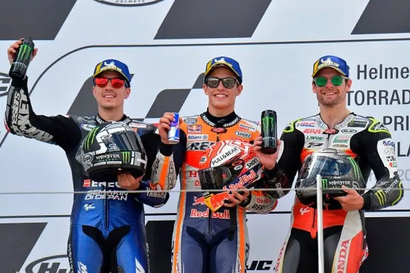 Ai piedi del podio le Ducati di Petrucci e Dovizioso, ottavo Valentino Rossi davanti a Morbidelli.
