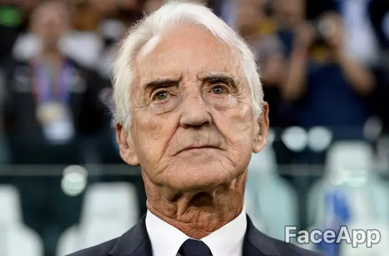 Non si placa la 'furia' di Face App. Le immagini stanno diventando un 'cult'. E per finire il mister della nazionale Roberto Mancini.