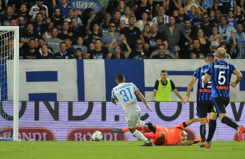 Sotto 2-0 dopo mezz'ora a Ferrara contro la Spal, l'Atalanta ribalta il match grazie alle reti di Gosens e Muriel (doppietta)