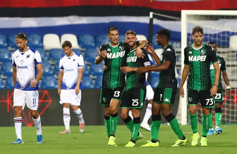 Tre gol di Berardi e uno di Traorè per la formazione di De Zerbi, del solito Quagliarella la rete degli ospiti.