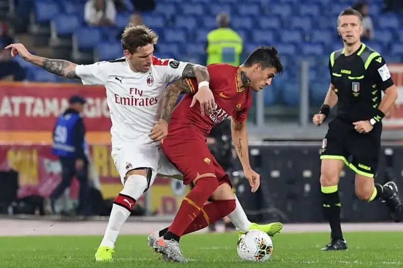 Di Dzeko e Zaniolo le reti giallorosse, Hernandez l'autore del momentaneo pareggio dei meneghini.