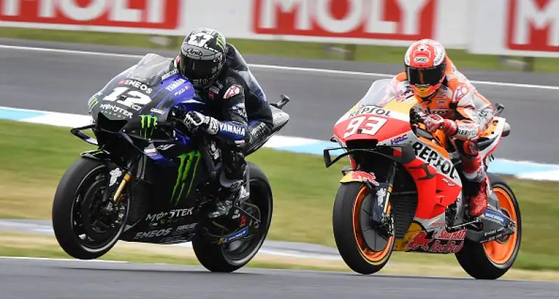 Alle spalle dello spagnolo Crutchlow e l'australiano Jack Miller. Quarto Bagnaia, sesto Iannone e ottavo Valentino Rossi alle spalle di Dovizioso.