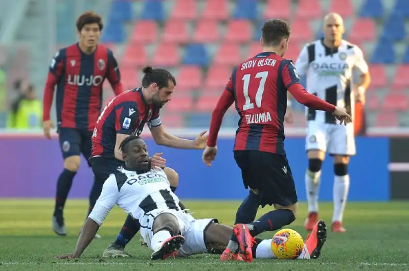E' terminato in parità, 1-1, il primo anticipo del sabato della venticinquesima giornata di serie A tra Bologna e Udinese. 