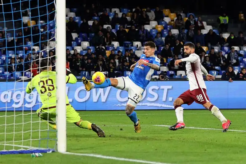 Napoli in gol con Manolas e Di Lorenzo, di Edera il gol per i granata.