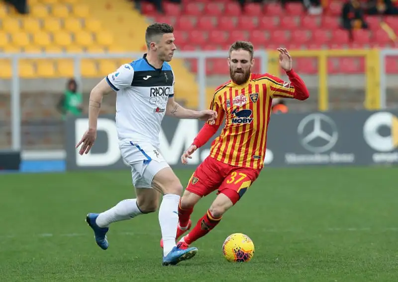 Per i bergamaschi in gol tre volte Zapata, Ilicic, Muriel, Malinovsky e autorete del leccese Donati. Per i padroni di casa in rete Saponara e lo stesso Donati.