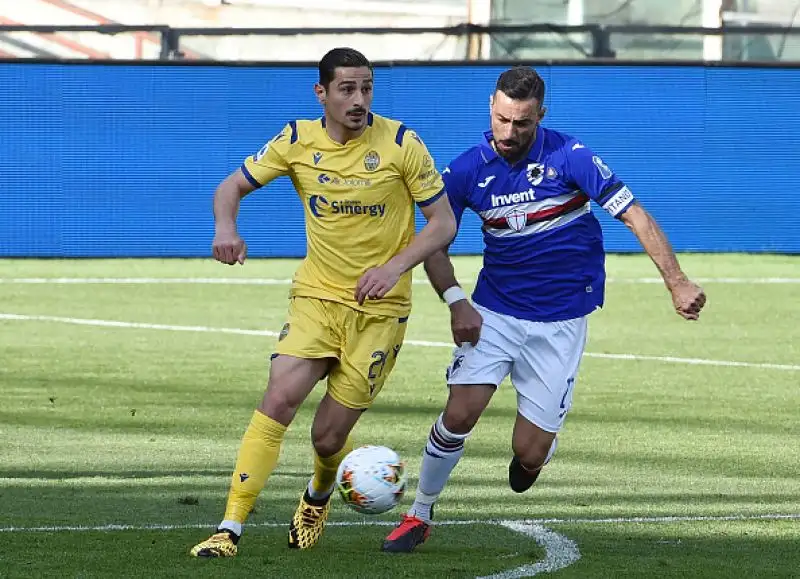 La Sampdoria batte in casa il Verona per 2-1grazie a una rimonta firmata Quagliarella