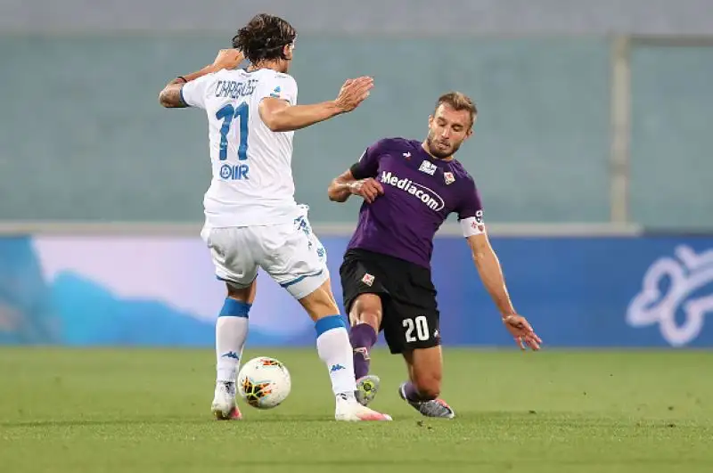 Ospiti in vantaggio con un rigore di Donnarumma, pareggio della squadra di Iachini con capitan Pezzella che risolve una mischia. Espulso Caceres a venti dal termine.