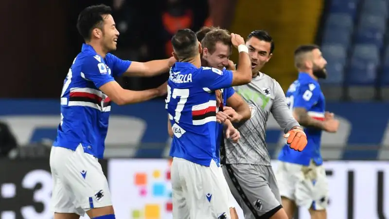 i blucerchiati sono passati in vantaggio con Jankto con una conclusione dalla distanza...