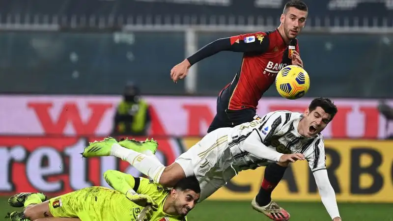 Un altro rigore per i piemontesi porta alla chiusura dei conti. Pellegrini passa malamente la palla a Perin, si inserisce Morata: steso.