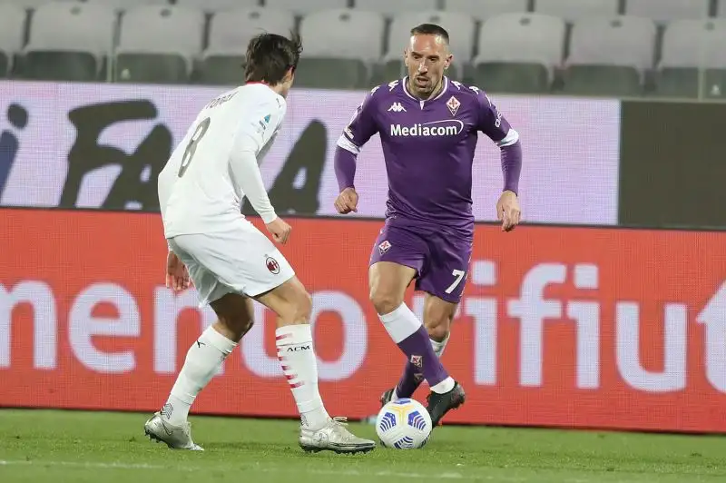 Intorno alla mezz'ora Franck Ribery ha invano reclamato un calcio di rigore